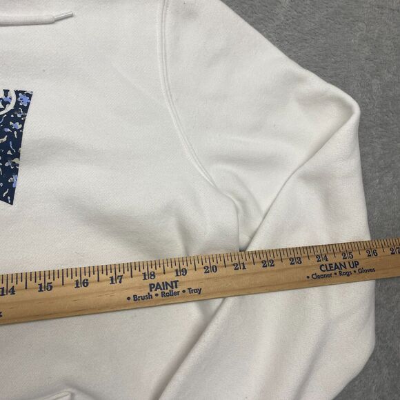 Levis Hoodie Mens Medium White Loud Logo Pullover‎ Drawstring Sweatshirt - Picture 4 of 9